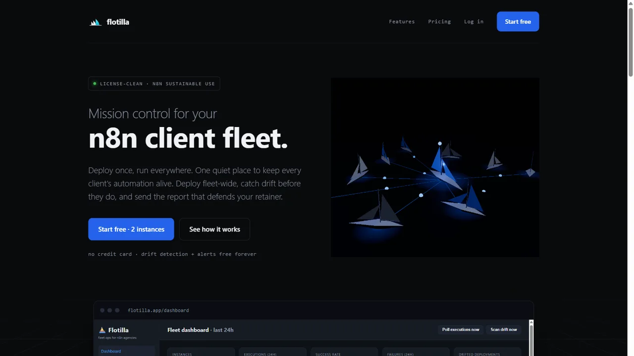 Screenshot of Flotilla project
