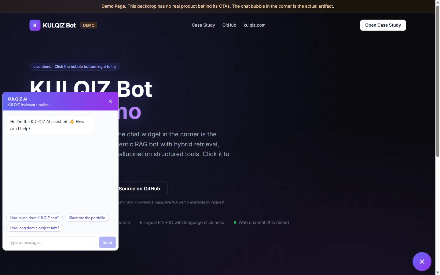 AI Customer Support Agent: Screenshots 1