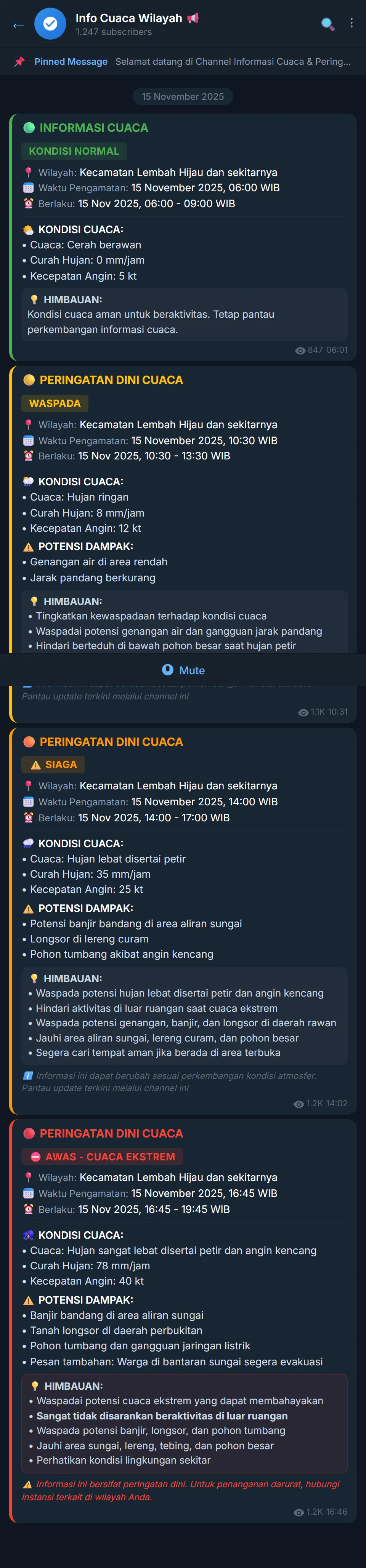 Weather Early Warning Bot - Screenshot 3