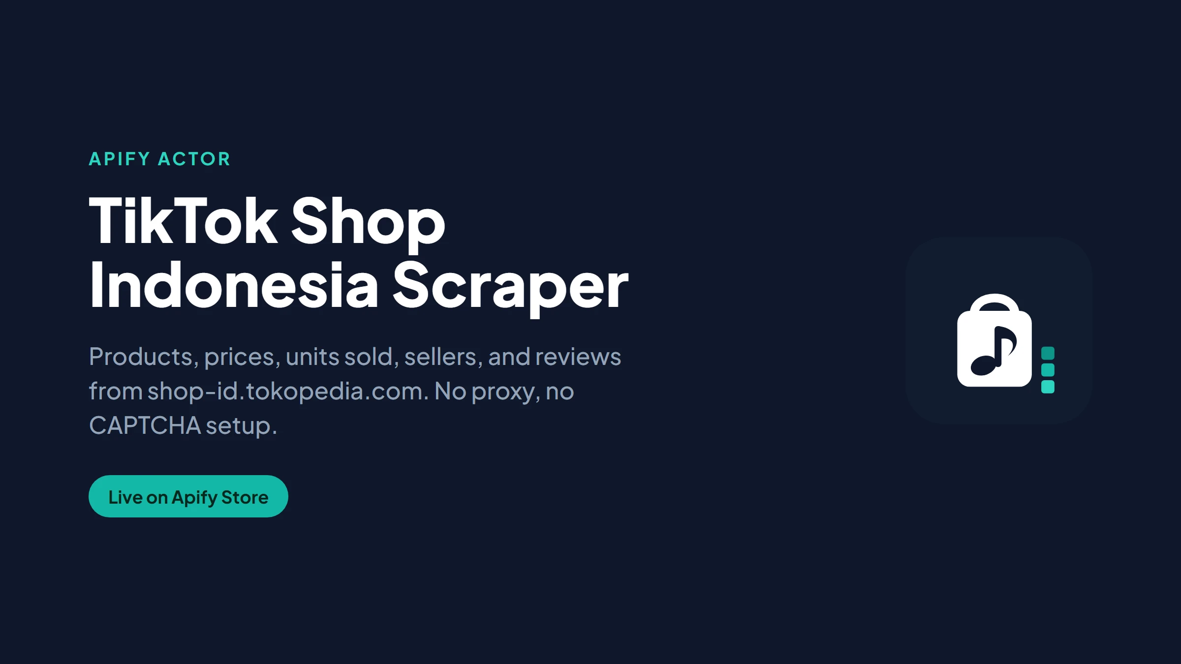 Screenshot of TikTok Shop Indonesia Scraper project